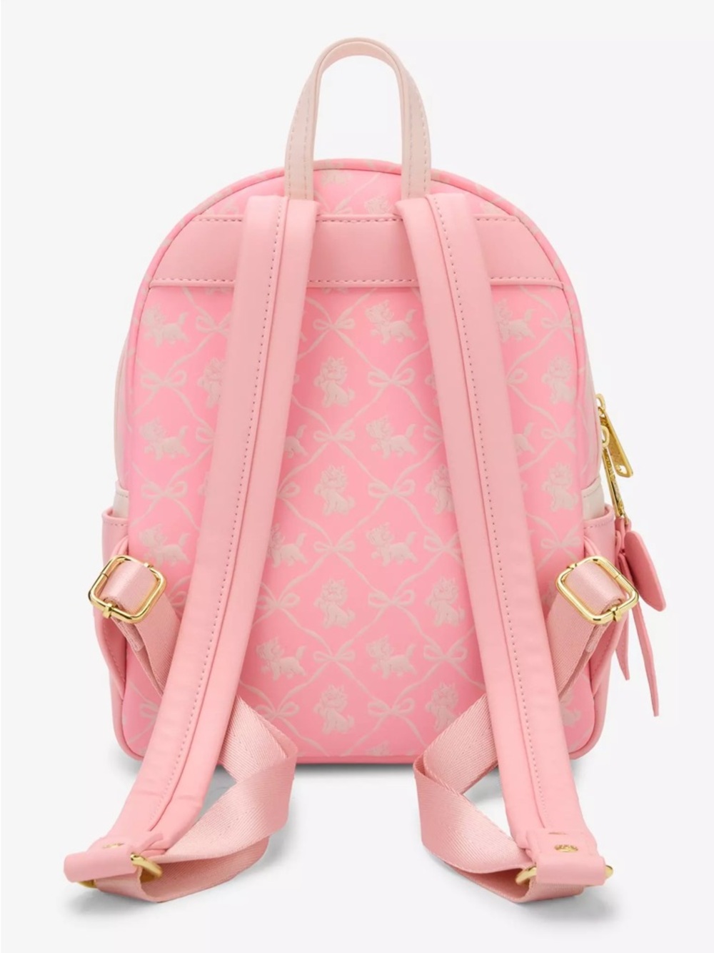 Loungefly Pink and Cream Marie Toile Mini Backpack - Picture 3 of 4